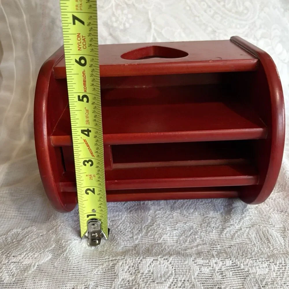 Vintage‎ Wooden Heart Cut-Out Napkin, Mail Holder 7” Lazy Susan Cottagecore